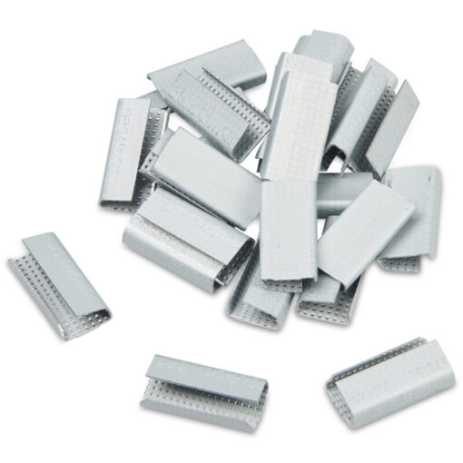 Chape de cerclage 28 × 16 × 5 mm en acier galvanisé - Boîte de 2000