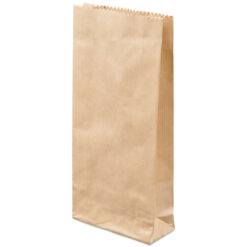 Sac kraft 105 × 40 × 220 mm à soufflet double couche