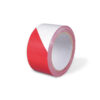 Ruban de balisage 50 × 100 mm - Rouleau PE-HD rouge/blanc