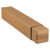 Tube carton carré 120 × 120 × 750 mm simple cannelure B