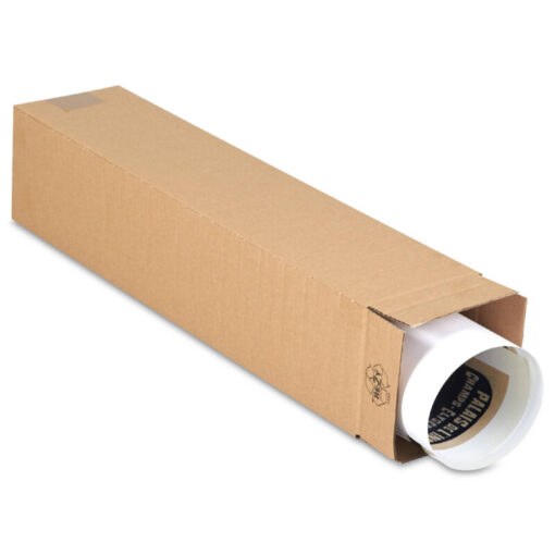 Tube Carton D'expédition Carré 120 × 120 × 1200 mm - Simple Cannelure B