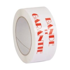 Ruban adhésif Polypropylène imprimé « Bande de garantie » rouge 48 mm x 100 m