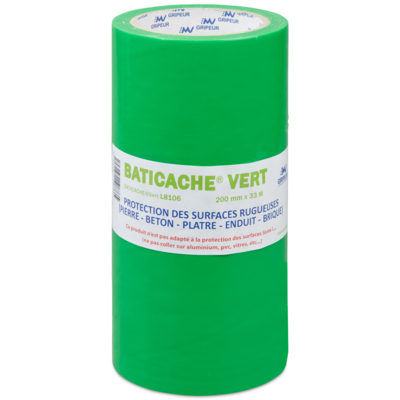 Film Baticache Protection temporaire de surface vert 60µm – 400 mm x 50 m