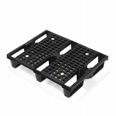 Palettes en plastique emboîtables noire 800 mm x 1200 mm – Image 2