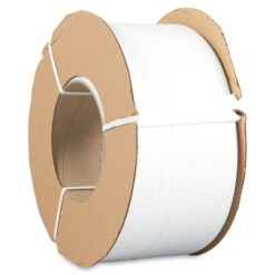 Feuillard machine polypropylène blanc 8 x 0.63 mm x 3000 m — solution performante pour cerclage automatisé